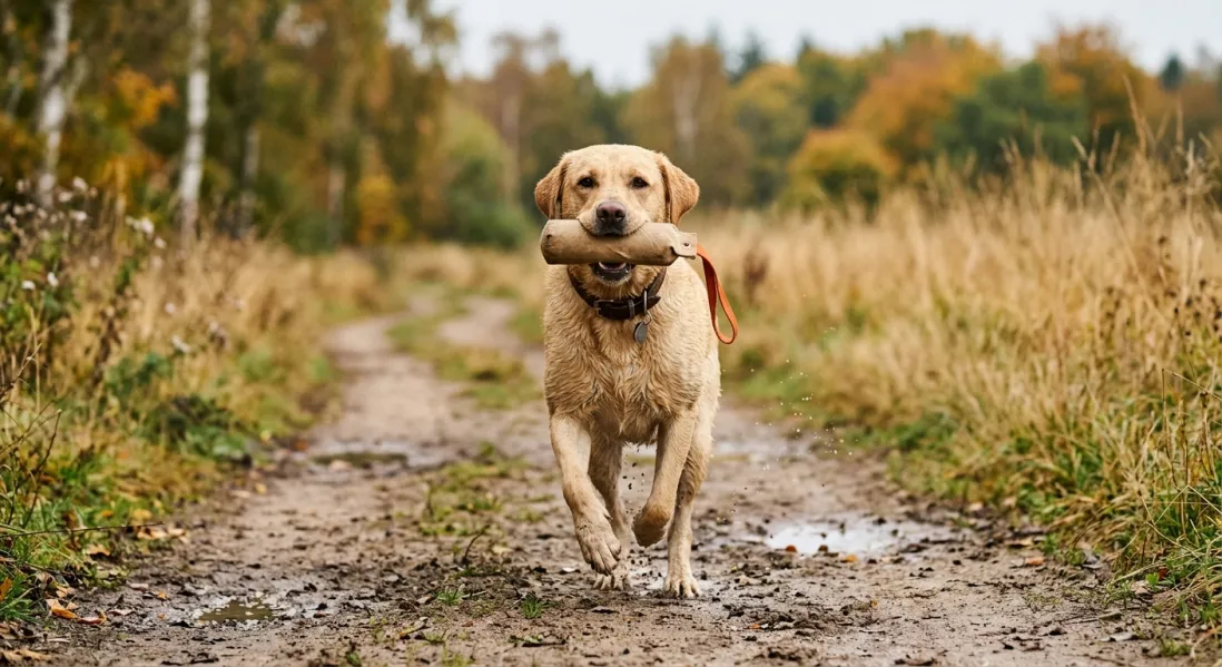 Dummytræning giver labradoren mulighed for at bruge sine medfødte egenskaber i en kontrolleret aktivitet, der bygger på motivation og samarbejde.