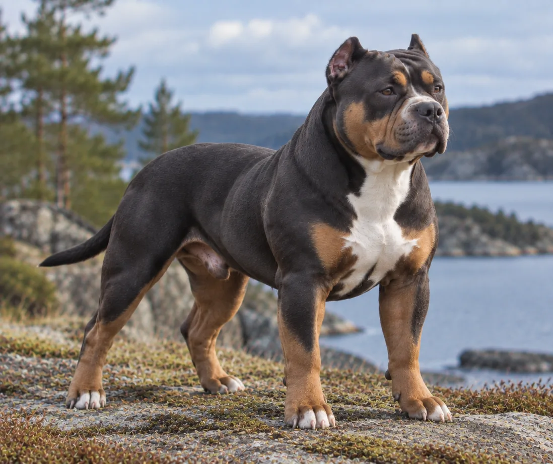 Tricolor American Bully