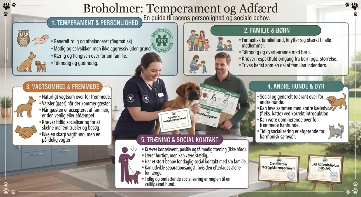 Broholmerens temperament