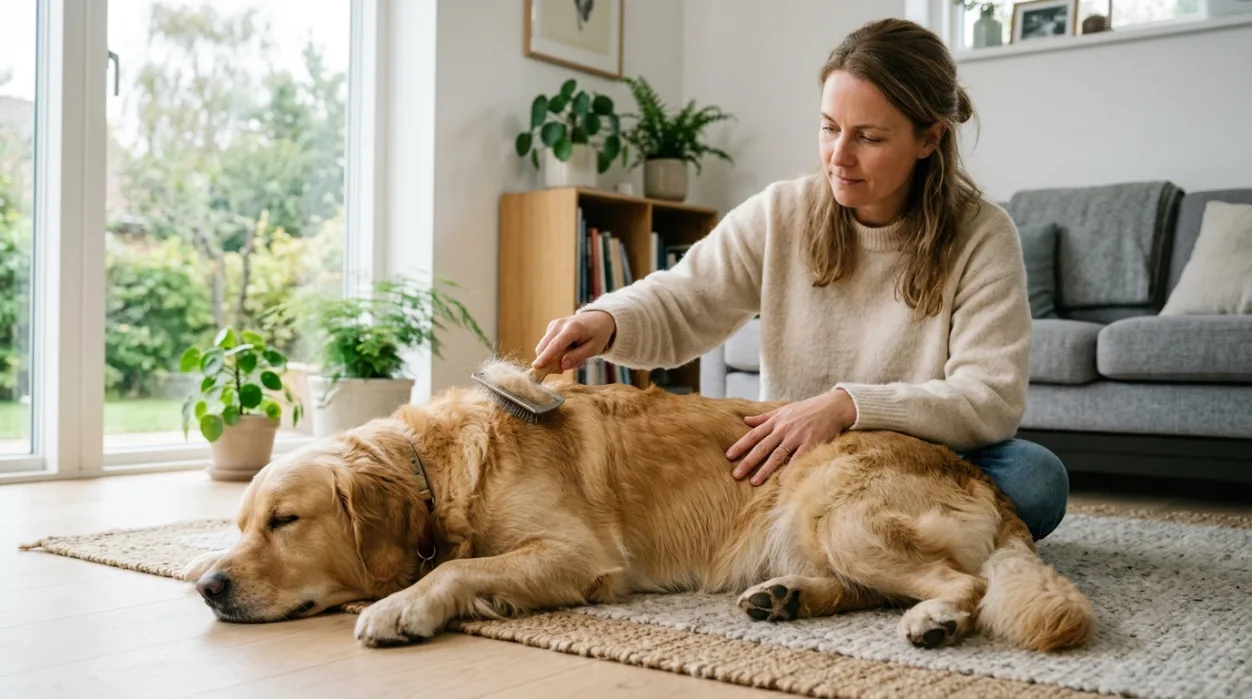 Hvor meget fælder en Golden Retriever?