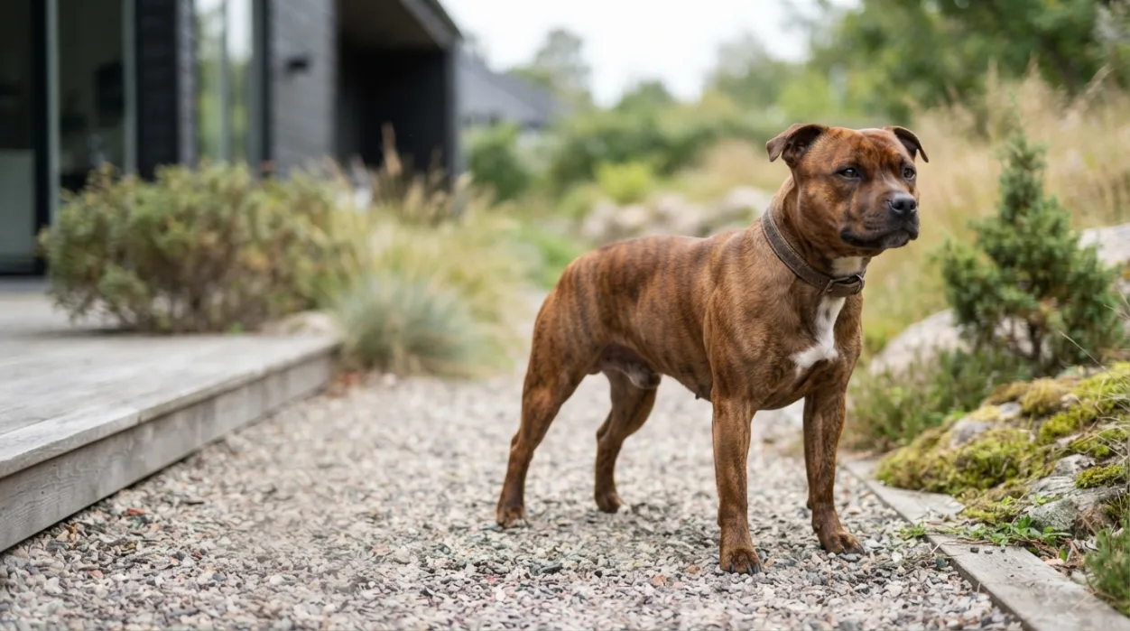 Staffordshire Bull Terrier størrelse og vægt – voksen hund