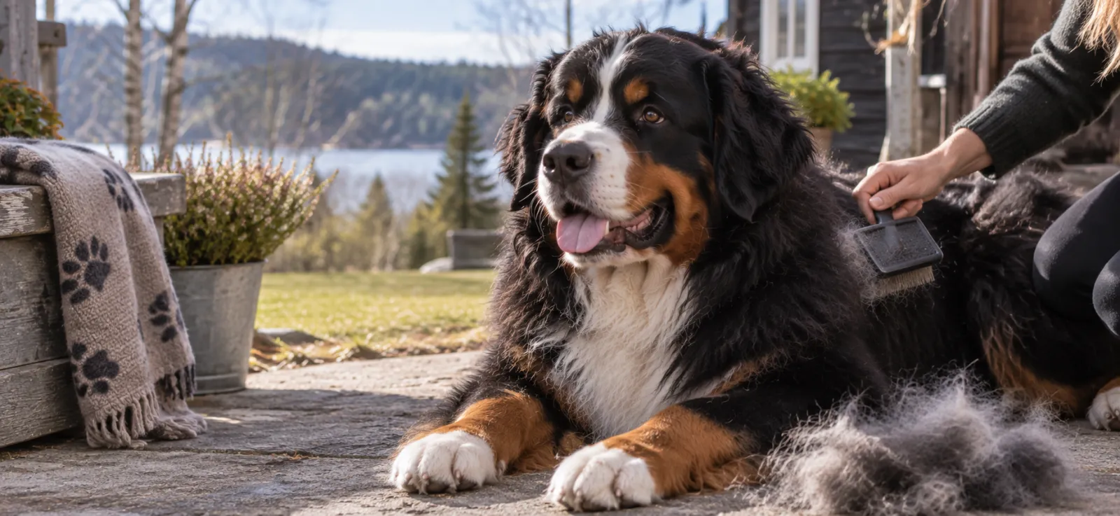 Berner Sennenhund pels og pelspleje
