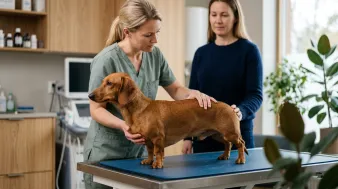 Diskusprolaps hos hund – symptomer, akut hjælp og behandling