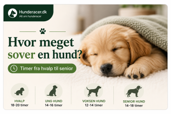Hvor meget sover en hund? Timer fra hvalp til senior