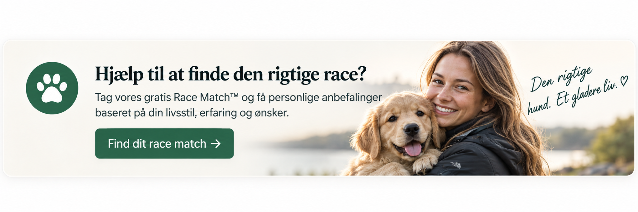 Find din perfekte hund med Race Match